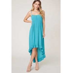 NWT BBDakota Teal High Low Midi Dress